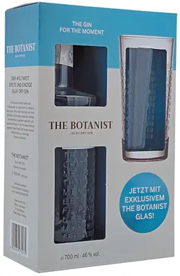 Produktbild von The Botanist Islay Dry Gin | Geschenkset 0,7 l. Flasche mit eine Longdrink-Glas