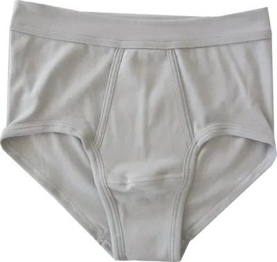 Herren Slip mit Eingriff Unterhose aus 100% Feinripp-Baumwolle Farbe:grau