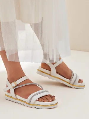 Produktbild von Royalfashion Damenkeilsandalen mit Strasssteinen Magnol, Größe 40