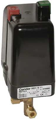 Image de Pressostat Condor MDR 5/11K Pressostat pour compresseur G 1/2", 2 - 11 bar (avec interrupteur)