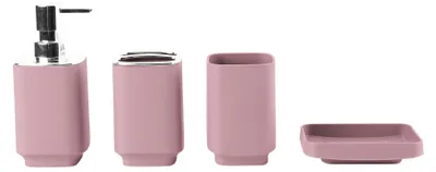 Produktbild von Omgoods – 4-teiliges Badezimmer-Accessoires-Set mit Seifenspender und Zahnbürstenhalter