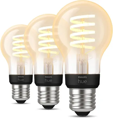 Produktbild von Philips Hue White Ambiance E27 Filament 3erPack