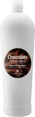 Produktbild von Kallos Chocolate Full Repair Shampoo, 1000 ml, Shampoo, Nicht-professionell, Frauen, beschädigtes Haar, trockenes Haar, Reparatur, Glanz