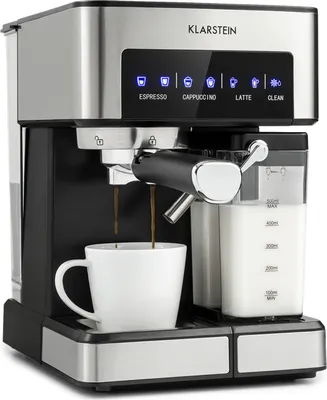 Produktbild von Klarstein, espresso kávovar s portafiltrem, napěňovač mléka, 1350 W, 1,8 l, 20 bar