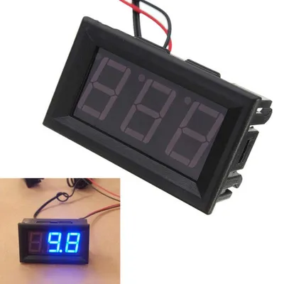 Digitale Temperaturanzeige 12V -50~110°C LED blau
