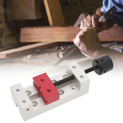 Produktbild von 50mm Mini Aluminium Flachspanner Tisch Schraubstock Bohrmaschine Schraubstock Fixierwerkzeug