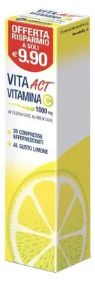 Immagine prodotto di Vita Act Vitamina C 1000Mg 20 Compresse Effervescenti Limone
