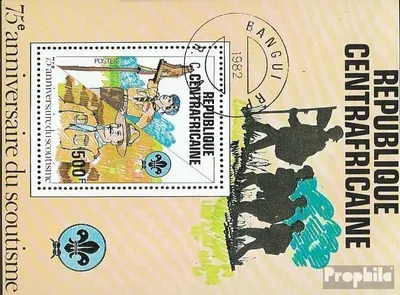 Produktbild von Briefmarken Zentralafrikanische Republik 1982 Mi Block163 (kompl.Ausg.) gestempelt 75 Jahre Pfadfinderbewegung