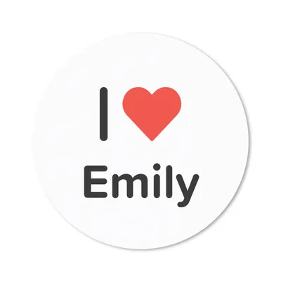 Produktbild von MuchoWow® Mauspad Mousepad Ich liebe - Emily - Mädchen 20x20 cm - Mousepads - Maus Mat - Pad - Mausunterlage - Schreibtischmatte