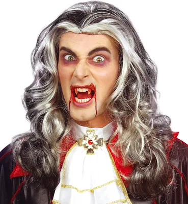 Immagine prodotto di Parrucca di capelli lunghi per costume da vampiro grigio