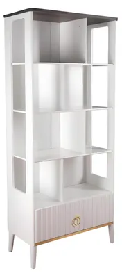 Immagine prodotto di Elegante libreria in legno bianco in stile moderno