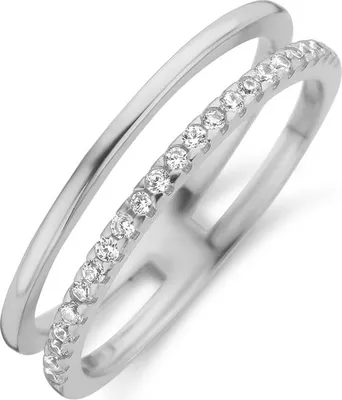 Produktbild von New Bling Zilveren Ring 9NB-0389-56 - Maat 56 - Zirkonia - Zilverkleurig