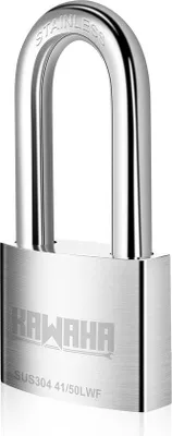 Produktbild von Famanu Vorhängeschloss 50 mm - Hochsicherheitsmodell aus rostfreiem Stahl mit 3 Schlüsseln
