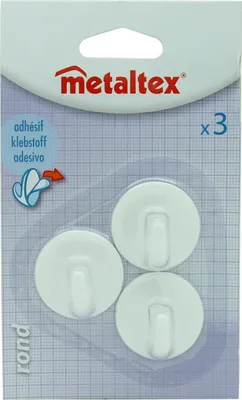 Immagine prodotto di Metaltex Ganci adesivi 3 pezzi Bianco