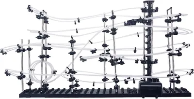 Image de Space Rail , DIY Physics Spacewarp Rollercoaster Modell Kit 16,000mm Rail, 342 in 1(Noir)