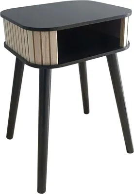 Image de Table d'appoint en bois 34x30x50cm avec compartiment de rangement Table de chevet en bois Meubles