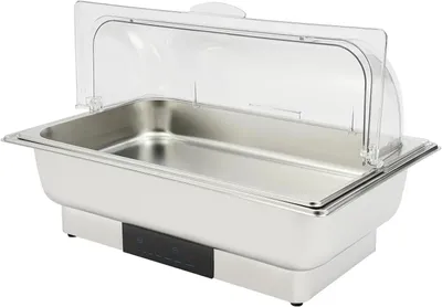 Produktbild von Elektrische Chafing Dish - Buffetwärmer - 9L Fassungsvermögen - 600W - Edelstahl Speisenwärmer - Warmhaltebehälter Set