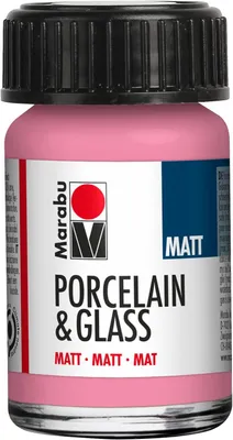 Produktbild von Marabu Farbe "Porcelain & Glass" matt 15 ml rosa