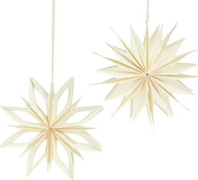 Produktbild von Papiersterne Christbaumschmuck für elegante Weihnachtsdeko, 6 Stück