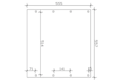 Produktbild von Alpholz Doppelcarport Friesland 557 x 555 cm + EPDM-Folie