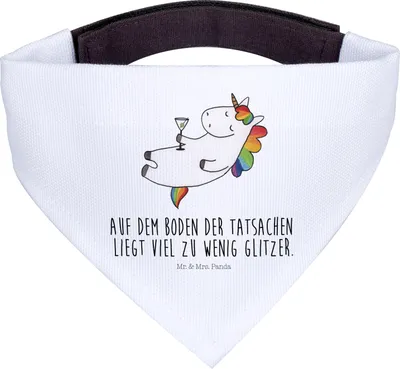 Produktbild von Mr. & Mrs. Panda Hunde Halstuch Einhorn Cocktail - Weiß - Geschenk, Bandana, Dreieckstuch, Geburtstag, Hundehalstuch, Einhörner, Für, Unicorn, Party, Spruch, Hals Tuch