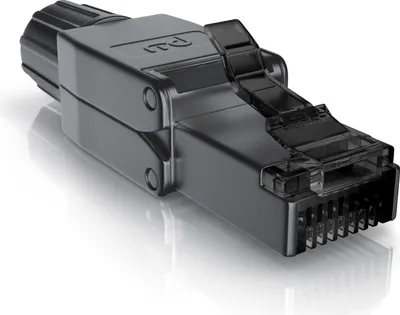 Produktbild von Primewire 1x Netzwerkstecker RJ-45 (Ethernet) zu Netzwerkkabel, Werkzeuglos RJ45 CAT 8, Gigabit Ethernet LAN Kabel, 40 Gbit/s, schwarz