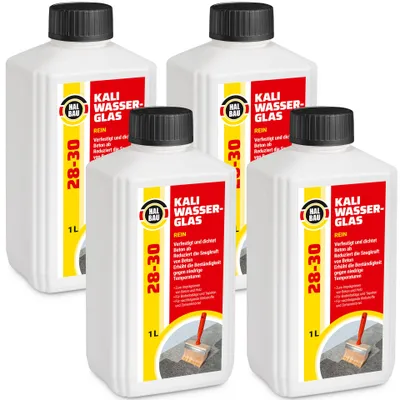 Produktbild von Kaliwasserglas HB28-30 Grundierung Konservierung Betonimprägnierung Holzschutz 4L