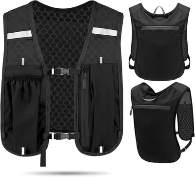 Imagen del producto de Mochila para correr con sistema de hidratación: ligera, reflectante, ideal para trail running, ciclismo y senderismo