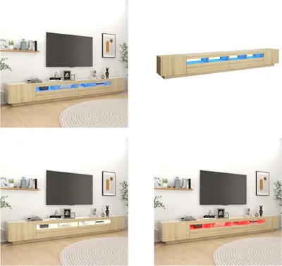 Obrázok produktu pre vidaXL TV skrinka s LED osvetlením Sonoma dub 300x35x40 cm - TV skrinka - TV skrinky - TV skrinka s LED osvetlením - TV skrinka s LED osvetlením