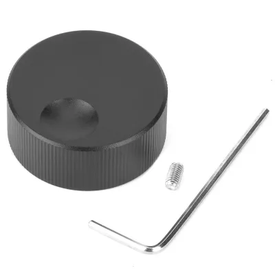 Imagen del producto de Botón de control de volumen de 32x13 mm, color  mate, fabricado en aluminio macizo, para potenciómetros de 6 mm