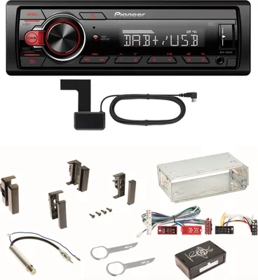 Produktbild von Pioneer MVH-130DAB Digitalradio USB Einbauset für Audi A4 B5 A6 4B C4 A8