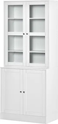 Produktbild von Wandregal Bücherregal Weiß 2 Stück 76x40x178,5 cm Holzregal Wohnzimmer Büro Aufbewahrung