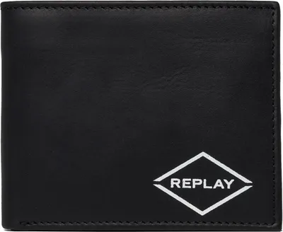 Produktbild von REPLAY Leder Kartenetui Bifold Wallet Black schwarz