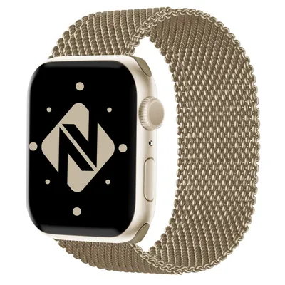 Immagine prodotto di Bracciale in acciaio inossidabile per smartwatch NALIA, compatibile con cinturini Apple Watch Ultra/SE e serie 8/7/6/5/4/3/2/1, taglie 42mm, 44mm, 45mm e 49mm, cinturino iWatch con chiusura magnetica, metallo, colore: oro