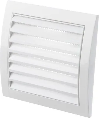 Zdjęcie produktu dla Kratka wentylacyjna z osłoną przeciwko owadom - 150 x 150 mm, średnica otworu 100 mm - plastikowa kratka zamykająca
