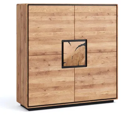 Produktbild von Highboard 129x125cm "Zarah" Wildeiche geölt