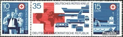 Produktbild von Briefmarken DDR 1972 Mi WZd272 (kompl.Ausgabe) (Dreierstreifen mit 1789-1791) postfrisch Deutsches Rotes Kreuz der DDR