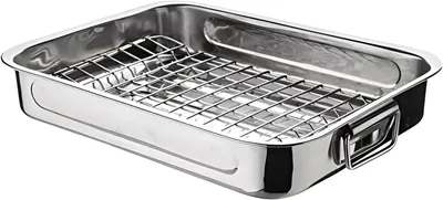 Produktbild von Universalbräter mit Rost, Länge: 350 mm, Breite: 250 mm