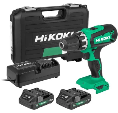 Produktbild von HiKOKI Akku-Bohrschrauber 18 V, 53 Nm, incl. 2x Akku 2 Ah, Ladegerät, Zubehör, Koffer