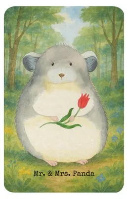 Produktbild von Mr. & Mrs. Panda Tagesdecke Chinchilla Blume Design 100 x 150 cm - Weiß - Geschenk, Glücklichsein, Kummer, Couchdecke, Kuscheldecke, Sofadecke, Lustige Sprüche, Chaos