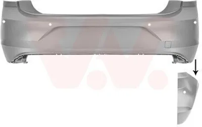 Produktbild von VAN WEZEL Heckstoßstange Stoßfänger Hinten für VW POLO (AW1, BZ1)