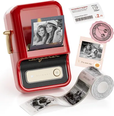 Produktbild von Etikettendrucker 300dpi Selbstklebendes Etikettiergerät Beschriftungsgerät Label PrinterFotodrucker für Lernen,Studiennotizen,Bilderdruck,Scrapbooking