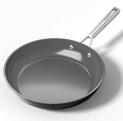 Immagine prodotto di Padella antiaderente in Vetroceramica, diametro 28 cm, con rivestimento in titanio, adatta per induzione, colore grigio, resistente al forno fino a 260°C