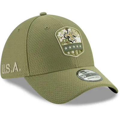Produktbild von New Era -NFL- New Orleans Saints On Field 2019 Salute to Service 39Thirty Cap Oliv S-M