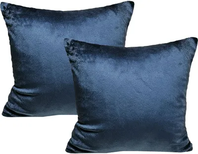 Produktbild von JACK 2er Set Teddy Flausch Kissenhülle Kissenbezug Dekokissen flauschig kuschlig weich, Farbe:Blau, Größe:50 x 50 cm