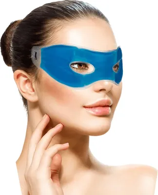 Image de Masque bleu pour les yeux avec gel, environ 24 cm