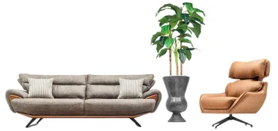 Produktbild von Wohnlandschaft Sofa Set Lounge Polstergarnitur Sitzgruppe Couch Sitzgruppe 3+1