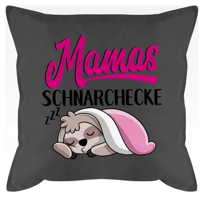 Produktbild von Kissen 50x50 - Mama - Schnarchecke mit Faultier - schwarz - 50 x 50 cm - Grau