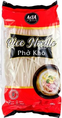 Immagine prodotto di Asia Kitchen | Tagliatelle di riso 3 mm - 400 g - Senza glutine - Cucina vietnamita - Pasta