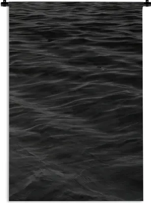 Produktbild von MuchoWow® Wandteppich Wandbehang Wellen - Wasser - Schwarz - Weiß 60x90 cm Tapisserie Dekoration Wandtuch - Foto-Teppich - Abwaschbar